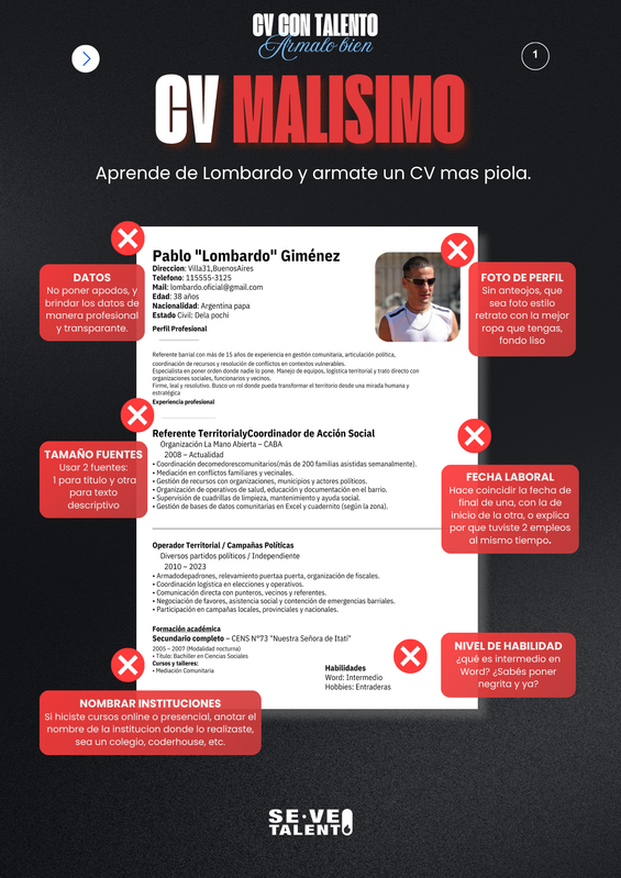 CV Malo - No optimizado